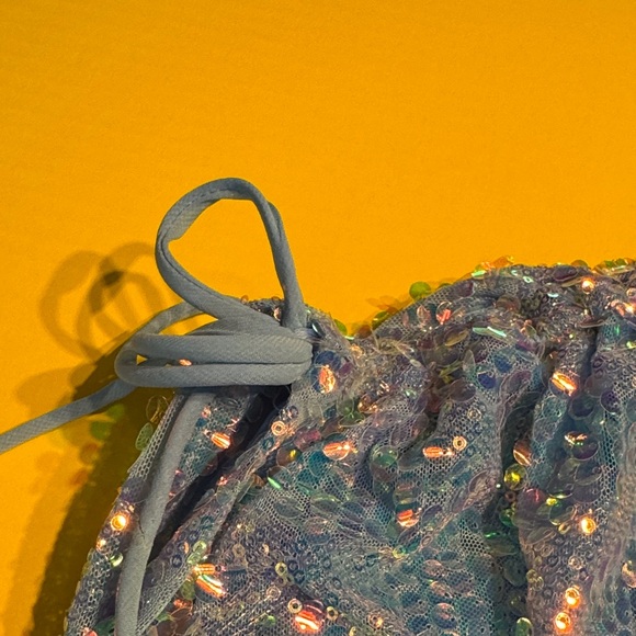 MNK Blue Sequin Prom Dress jr. - Picture 7 of 10